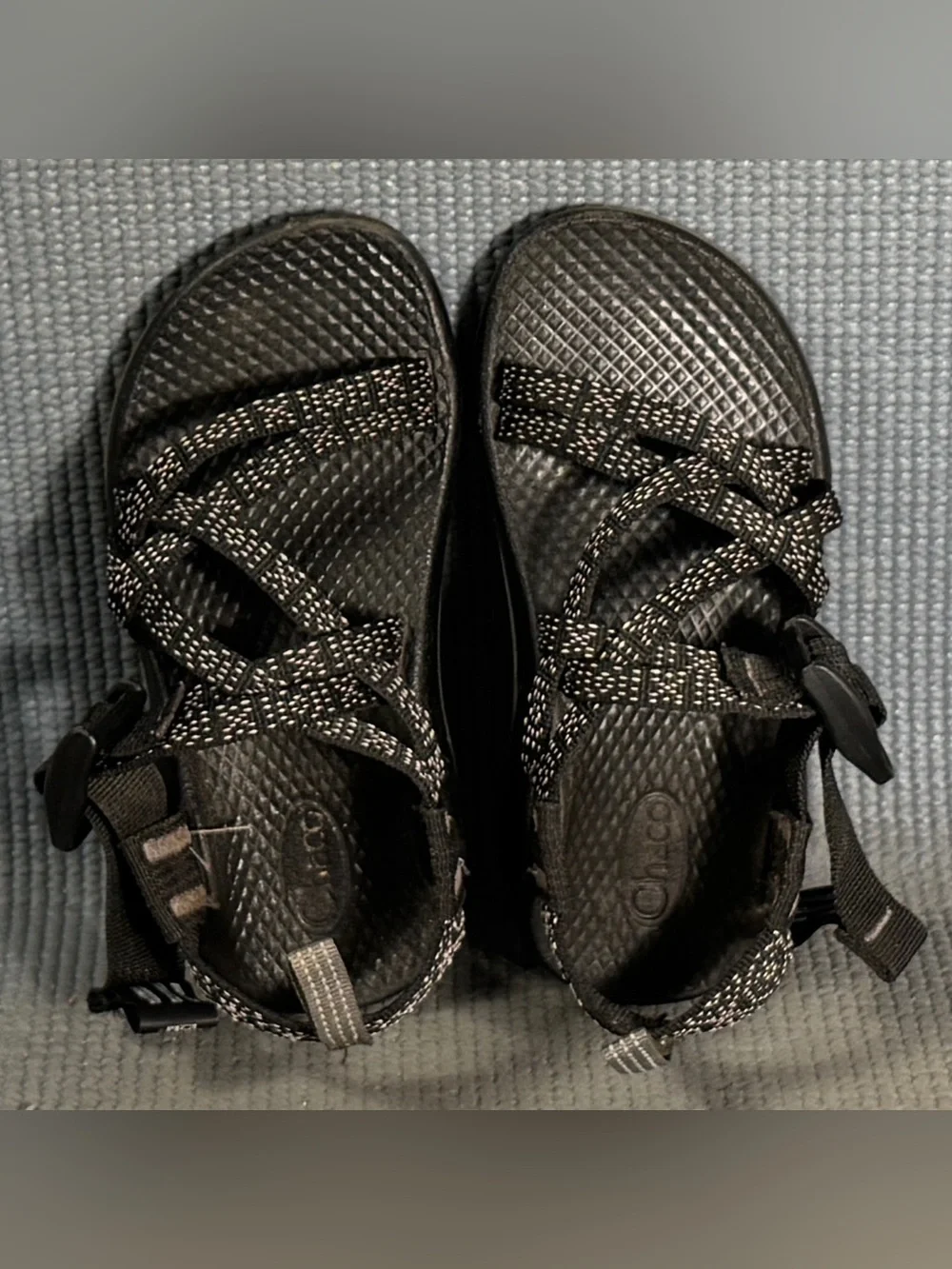 Chaco Kid’s ZX/1 EcoTread Sandals Black/White Size 10C
